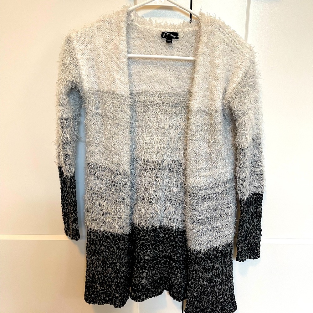 ART CLASS: fuzzy cardigan